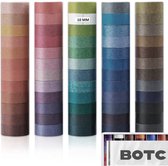Washi tape set - 60 kleuren – 10 mm breed – 2 meter lang - Leuke regenboog decoratief - kleurrijke - DIY Scrapbooking - Dagboek