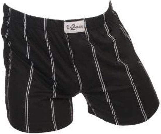 Funderwear / Fun2wear wijde heren boxershort krijtstreep - M - Zwart