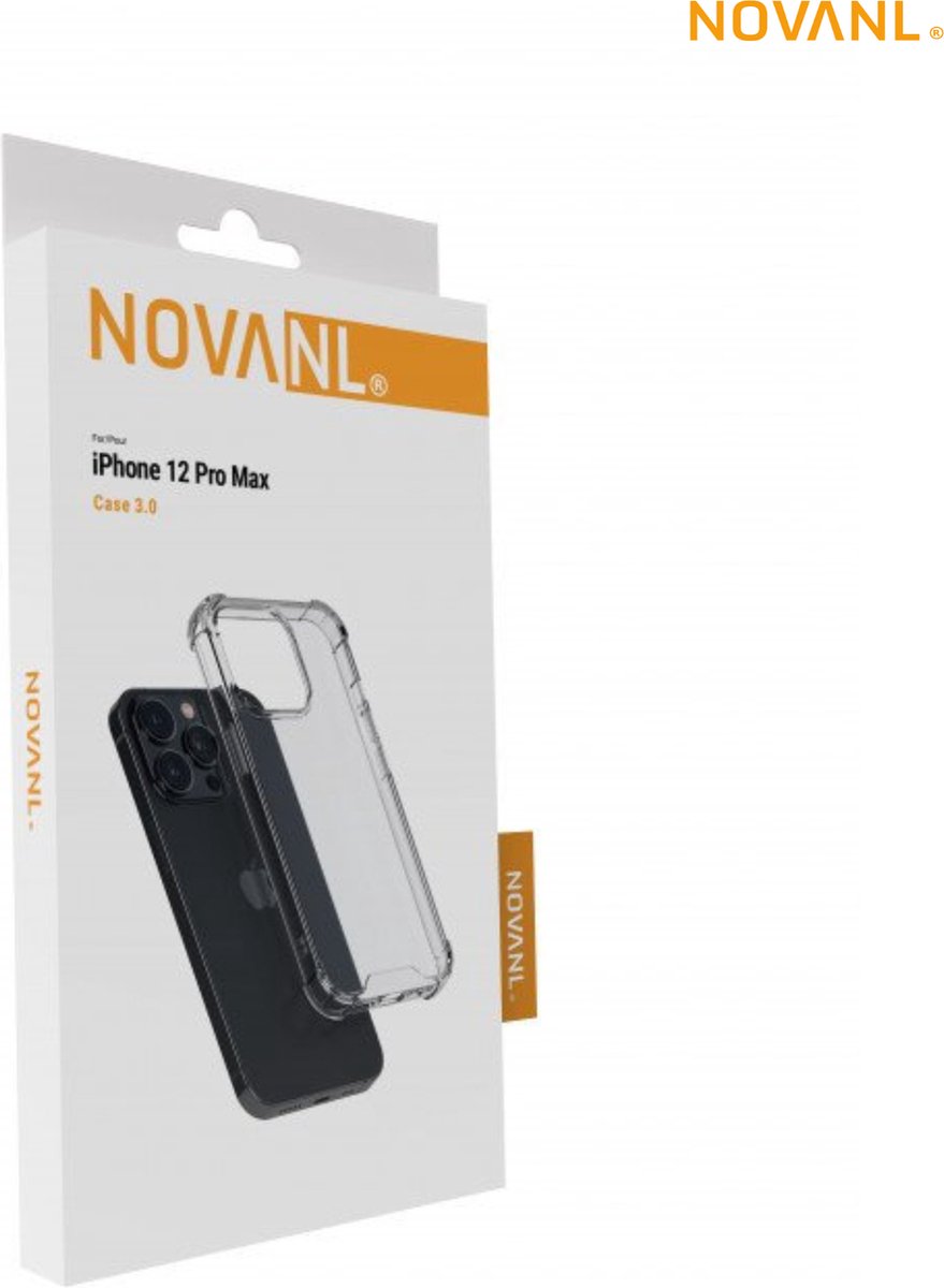 NovaNL Case 3.0 iPhone 12 Pro Max transparant hard/zacht silicone