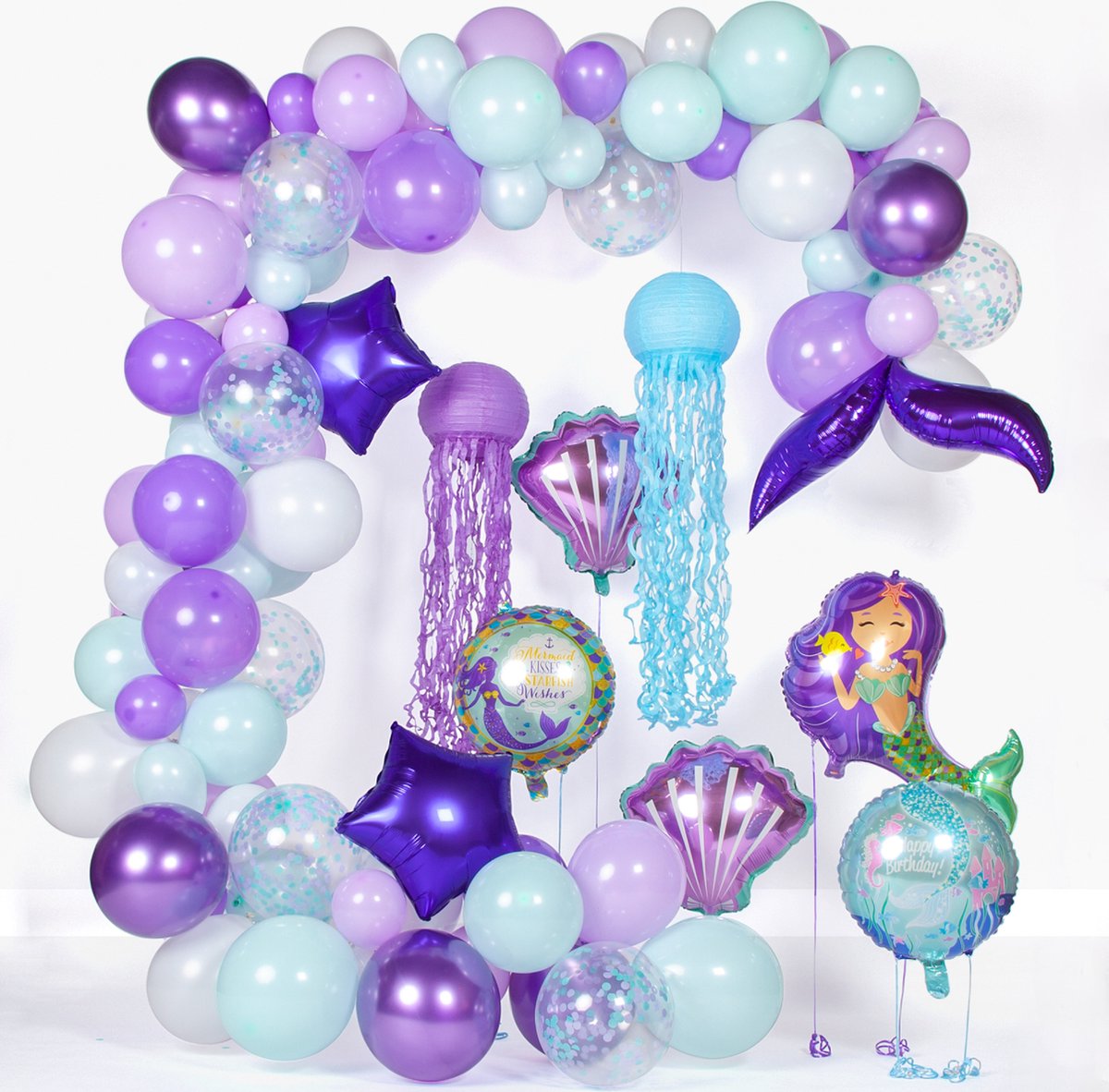 Fissaly® Set de décoration d'anniversaire Wizard 90 pièces