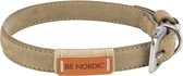 Trixie - Be Nordic Leren halsband Zand/beige - XS-S