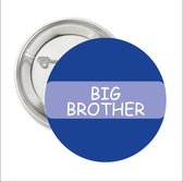 Button Big Brother donker blauw - broer - zwanger - baby - geboorte - babyshower - genderreveal