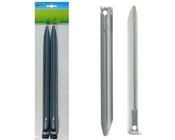 6x Tent haringen van metaal halfrond 24 cm - Tentharingen - Kampeerspullen - Tent opzetten camping/outdoor benodigdheden