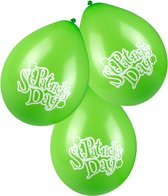 6x stuks groene St. Patricks Day thema ballonnen 25 cm - Ierland/Shamrock
