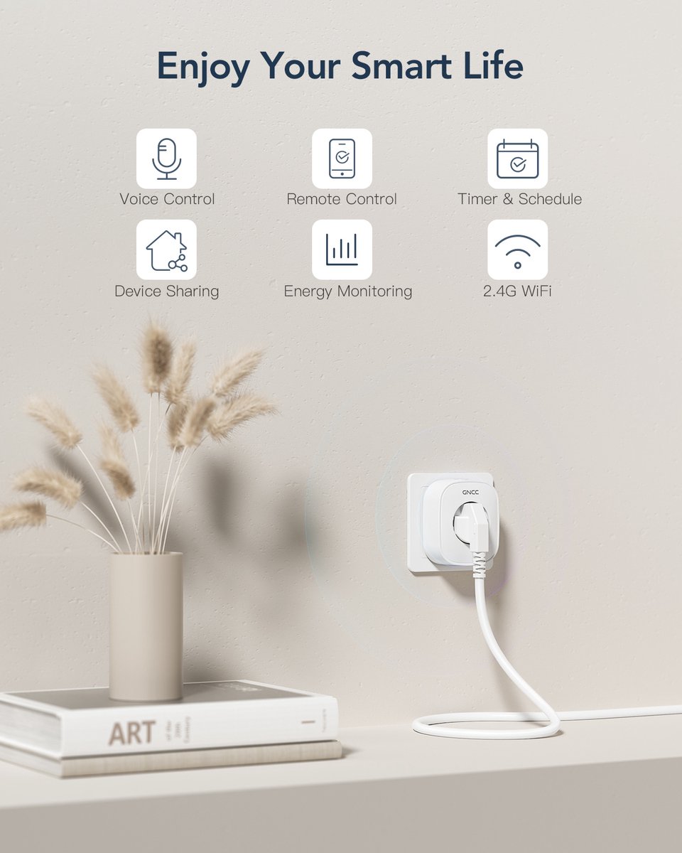 Prise Connectée WiFi 16A， 3680W Prise Connectée Alexa Avec Télécommande &  Contrôle Vocal, Smart Prise Intelligente avec Mesure de Consommation  électrique,2.4G Smart Plug compatible Alexa & Google Home : :  Bricolage
