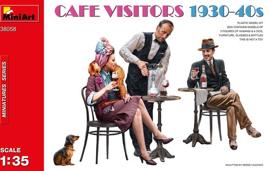 MiniArt Modelbouwpakket Militaire voertuigen - 38058 Cafe Visitors 1930-40s Plastic - 1:35 -