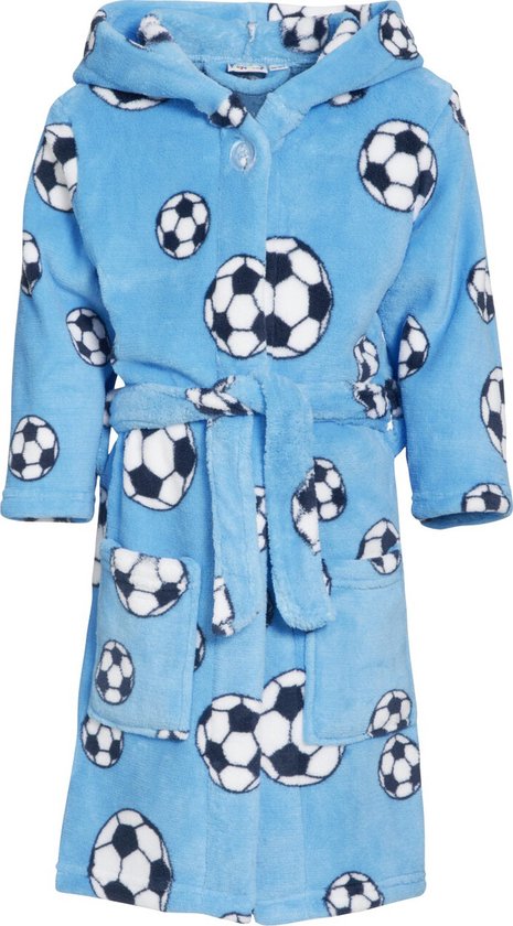Kinderbadjassen met print-Voetbal-110/116