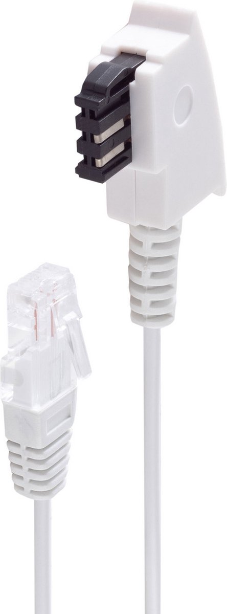shiverpeaks BS12-09046, 3 m, TAE (F), RJ-45, Wit, Mannelijk, Mannelijk