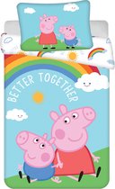 Peppa Pig BABY Dekbedovertrek, Better Together - 135 x 100 + 40 x 60 cm - Katoen