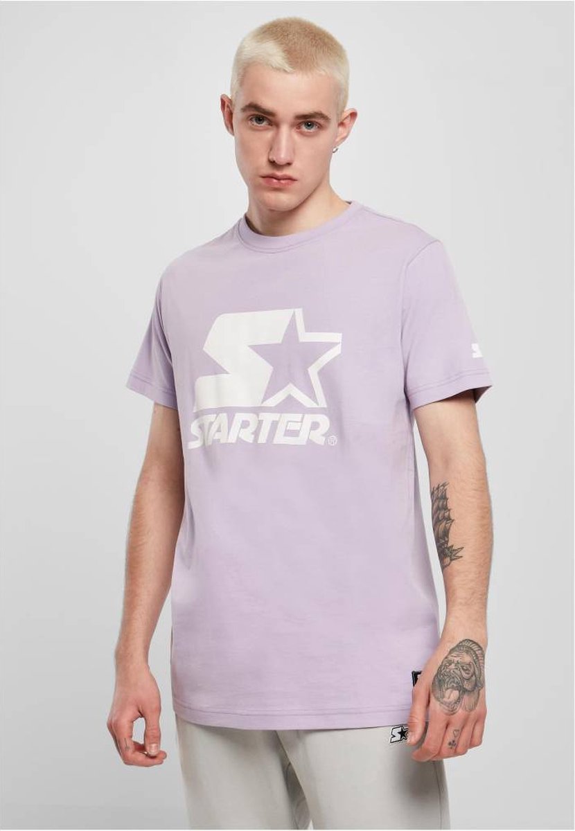 Starter Black Label Heren Tshirt -XL- Logo Pastelpaars