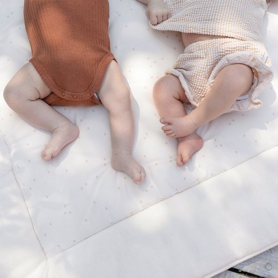 BEMINI Tapis de parc - 75x95cm - Pady Jersey + bambou - Mini pudding