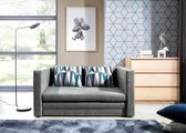 Slaapbank - Neva - 2-zitsbank - sofa met slaapfunctie en opbergruimte - grijs - 132 cm -Maxi Huis
