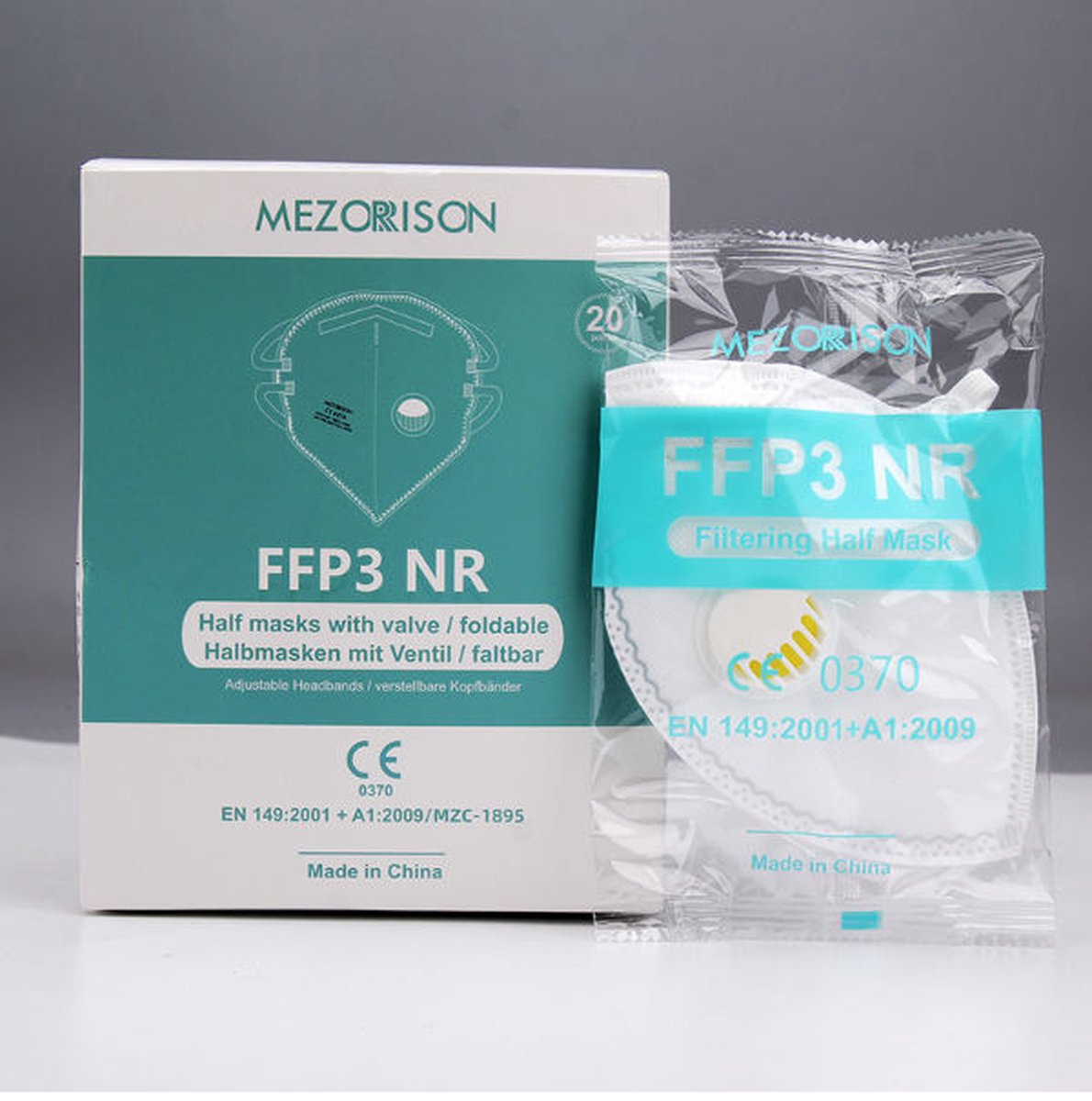 Mezorrison FFP3 Mondkapje met ventiel - Mondmasker stofmasker hoogste kwaliteit