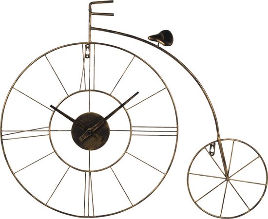 Horloges - Horloge Murale Vélo 80cm Zwart Or