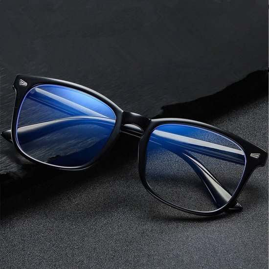 Computerbril - Blauw Licht Filter Bril - Zonder Sterkte - Beeldschermbril met Blauw Licht Filter - Blue Light Glasses - Unisex - Zwart