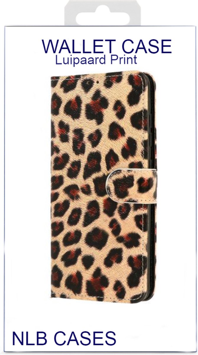 Bookcase Panterprint Luipaard met vakjes - Samsung Galaxy S23+ (Plus) - Dierenprint portemonnee hoesje met magneetsluiting