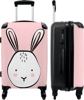 NoBoringSuitcases.com - Grote koffer - Kinderkoffer roze meisjes - Reiskoffer met 4 wielen XL - Trolley op wieltjes 60 liter - Rolkoffer groot kinderen - Ruimbagage valies 20kg - Reisbagage & reisaccessoires medium - Suitcase large - Luggage hardcase