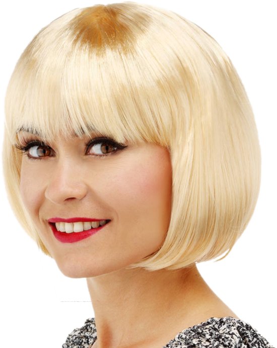 trimmen Toelating man Pruik - Blond - Bobline | bol.com