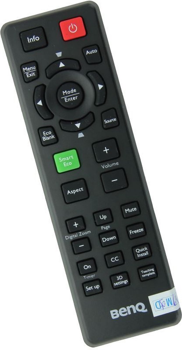 Afstandsbediening geschikt voor de BENQ TW523P beamer, vervangt RCX012 / 5J.J9T06.001