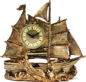 Zeilboot Tafelklok - Origineel en Opvallend - Nostalgisch en Tijdloos - (hxbxd) 27cm x 30cm x 12cm
