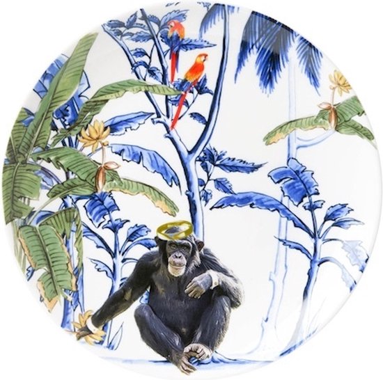 Assiette murale Heinen Delfts Blauw Monkey
