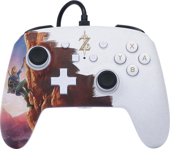 Foto: Powera geavanceerde bedrade gamecontroller voor nintendo switch hero s ascent legend of zelda wit