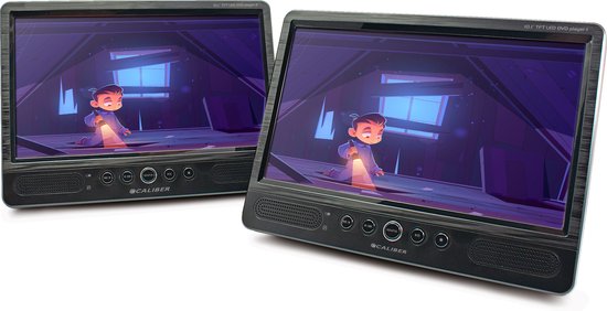Caliber Draagbare DVD speler Auto Set met 2 Schermen - 10 Inch Scherm - USB  -... | bol.com