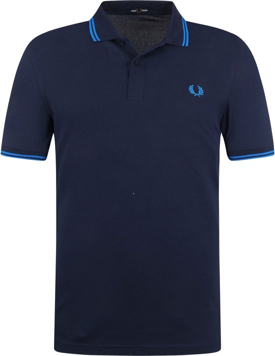 Fred Perry - Polo M3600 Donkerblauw - Modern-fit - Heren Poloshirt Maat S