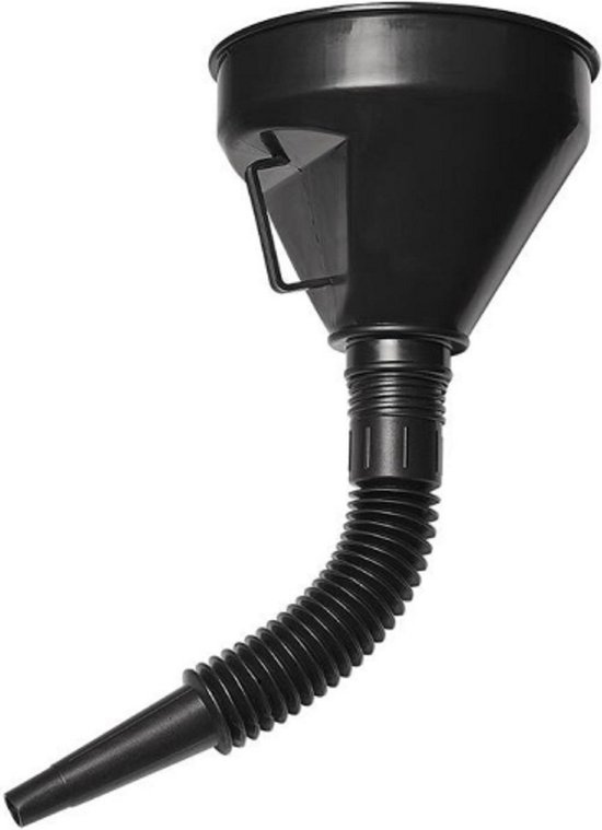Auto olie trechter - 2 in 1-Trechter met Flexibele Tuit en Filter - Ø 150- Stevige zwarte trechter met flexibele tuit en zeefje voor auto brandstof, olie enz van Benson — afbeelding 4