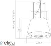 Elica PRF0120352 Hanger 603m³/uur Zwart dampkap