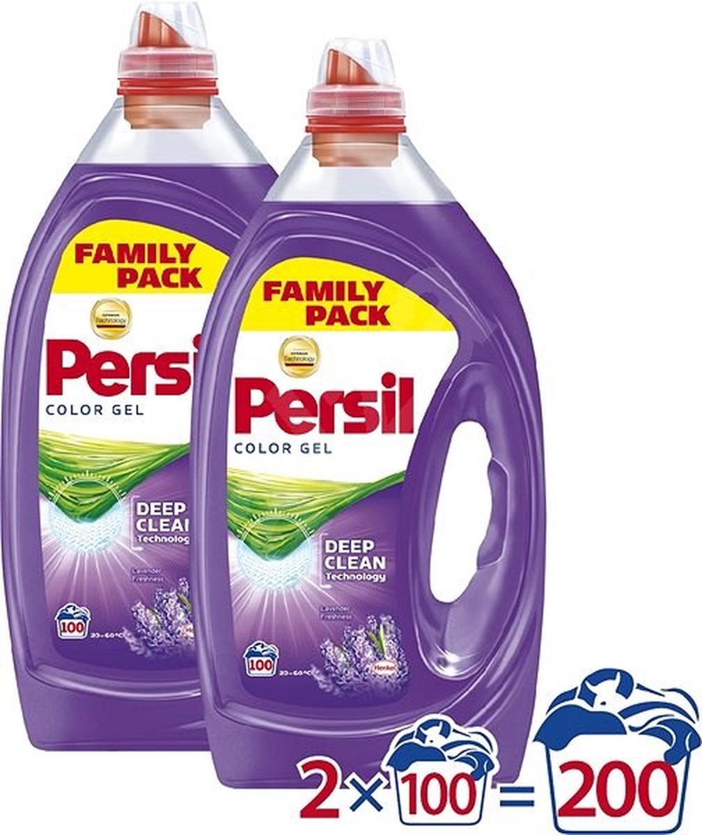 Persil Lavendel Color Gel - Vloeibaar Wasmiddel 200 Wasbeurten 2x5 Liter