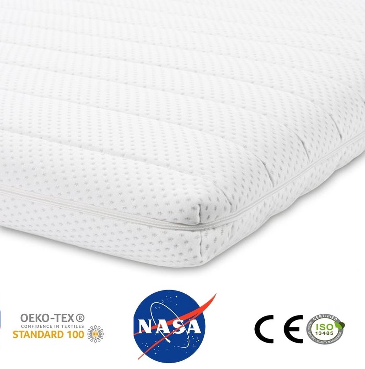 Topdekmatras topper Aloa Vera 140/200 NASA Traagschuim 6cm