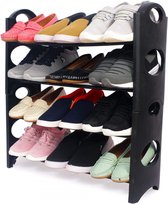 schoenenrek-zwart-gemakkelijk monteren-65 cm hoog