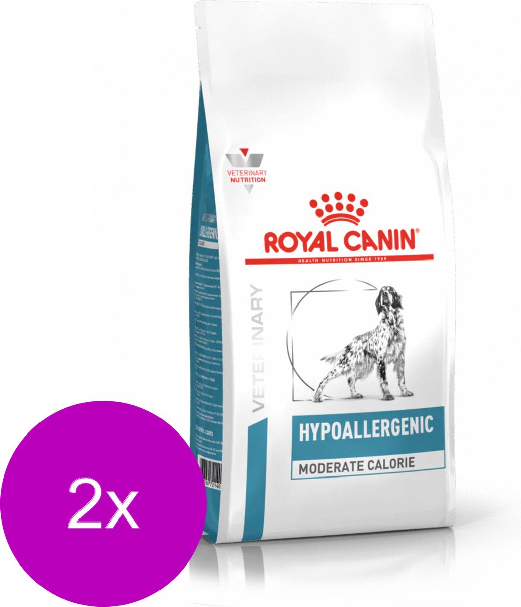 Royal Canin Veterinary Diet Hypoallergenic Moderate Calorie - Hondenvoer - 2 x 14 kg