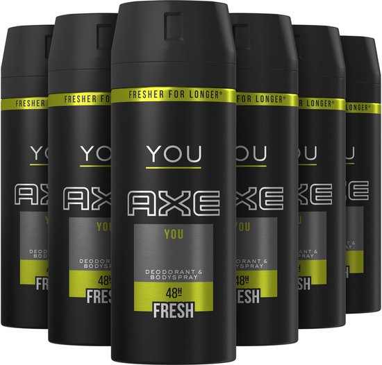 Axe You Bodyspray Deodorant - 6 x 150 ml - Voordeelverpakking | bol