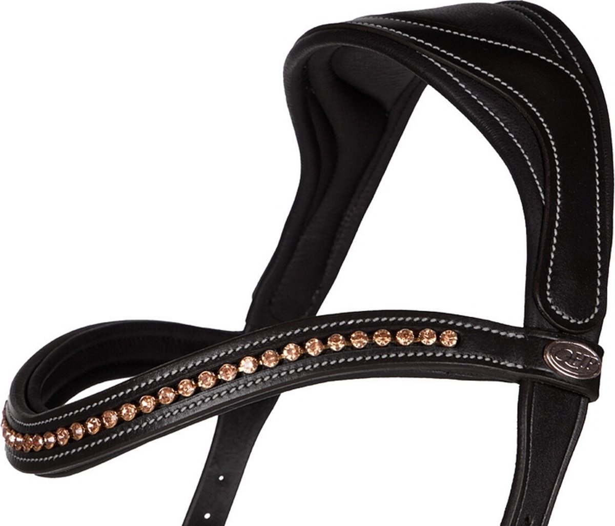 Bride D'équitation Anatomique Avec Doublure Fausse Fourrure - Cuir Buffle, Pour Chevaux à Peau Sensible - 9
