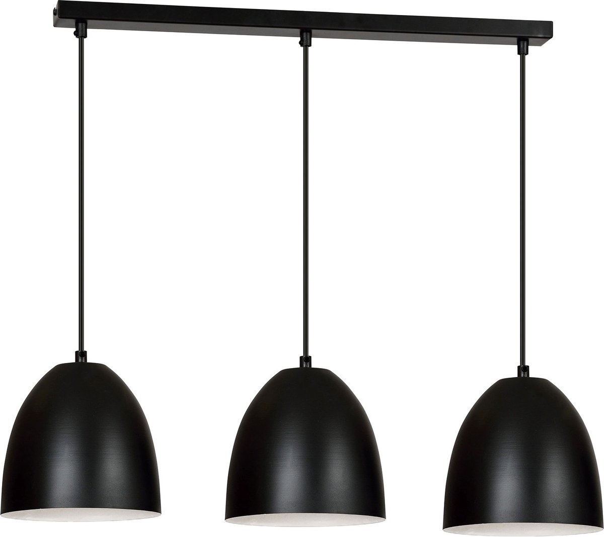 Emibig - Hanglamp Lenox 3 Zwart/Wit 70 cm