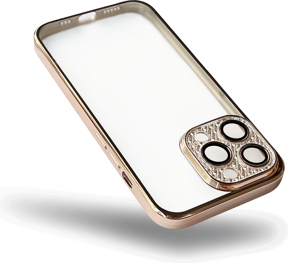 Coque IPhone 17 Pro Max Transparente Paillettes + 2 Verres Trempés + 2 Protections Caméra