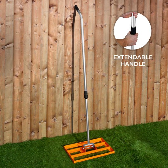 Gazon Nivellering Hark Grond Leveler 50 cm - Verstelbaar Handvat 1.20 - 1.90 m Tuin Gazon Golf Zand Gras Achtertuin Bodemnivellering Nivelleren - Oranje van GAZ — afbeelding 4