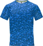 Sportshirt unisex Assen merk Roly maat S Pixel Koningsblauw