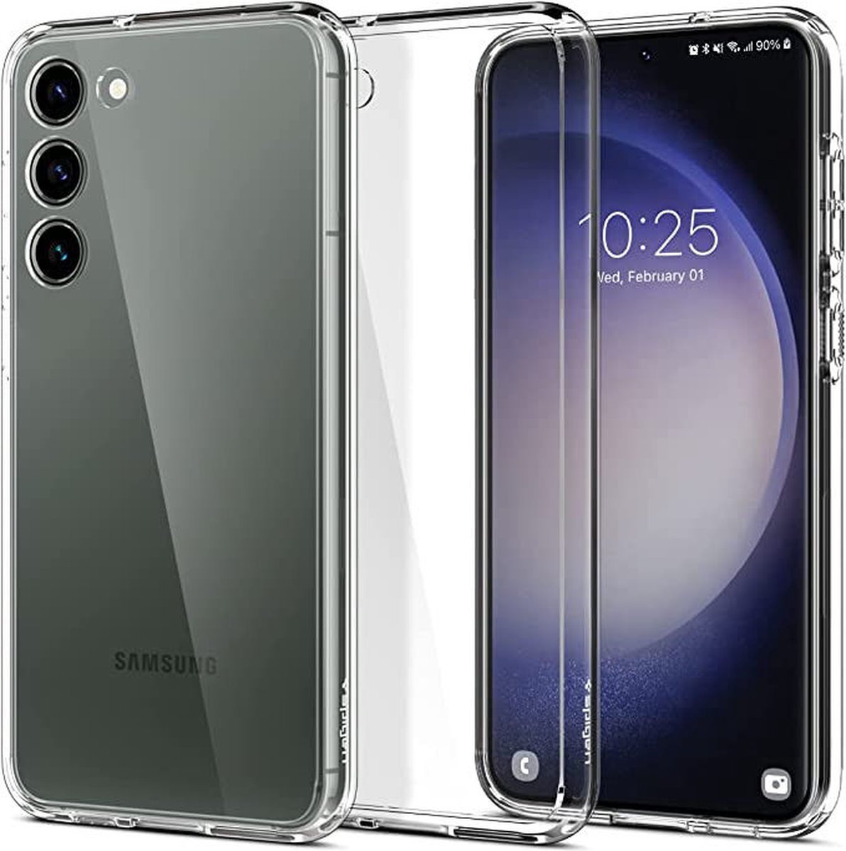 Geschikt voor Spigen Samsung S23 Plus Ultra Hybrid Back Cover Hoesje Transparant