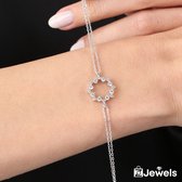 OZ Jewels Zilveren Armband met Cirkeldesign van Zirkonium - Accessoires - Liefdessieraden - Valentijnsdag - Cadeau - Moederdag - Sieraden Dames -