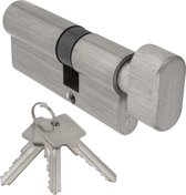 Knopcilinder nikkel 50/50 - incl. 3 sleutels - cilinder - deurcilinder met knop
