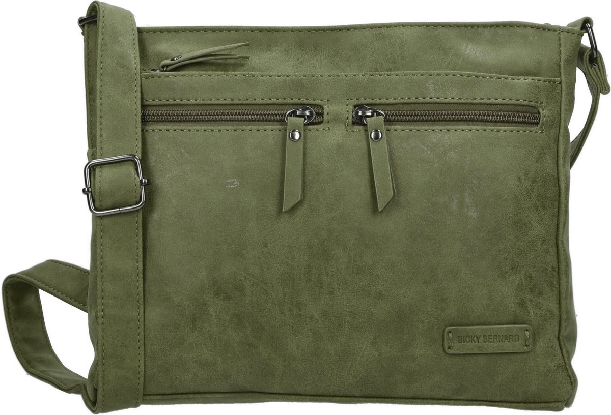 Bicky bernard schoudertas - Olijf | Tassen Dames schoudertas | schoudertas dames | crossbody tas