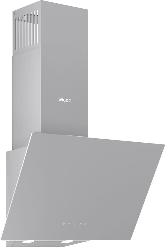 Wiggo WE-E513G(G) - Schuine Afzuigkap - 50 cm - Grijs Glas - LED  verlichting - Touch... | bol.com