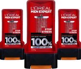 L'Oréal Paris Men Expert Relaxing Douche Gel Stop Stress XL Bundelverpakking - 3 x 300 ml