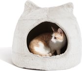 Petstages Meow Hut - Katteniglo – Knus en wasbaar kattenmandje - 43 x 43 cm - Verkrijgbaar in 2 kleuren: Wheat & Ivory - Ivory
