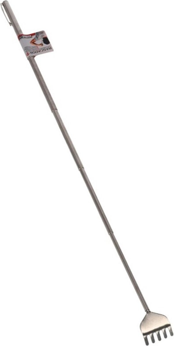Goedkoopste Gerim Ruggenkrabber - stevige hark - uitschuifbaar tot 50 cm - zilverkleurig