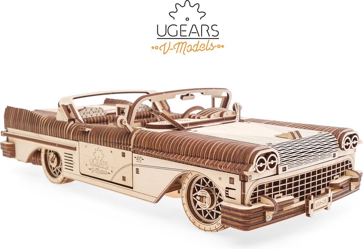 UGEARS Houten 3D Model - Droomcabriolet VM-05 — afbeelding 8