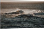 WallClassics - Drapeau - Vagues dans la mer - 90x60 cm Photo sur Drapeau Polyester